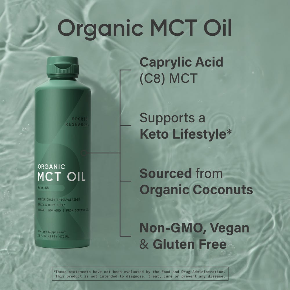 Sports Research Mct C8 Oil Organic - 437 ml