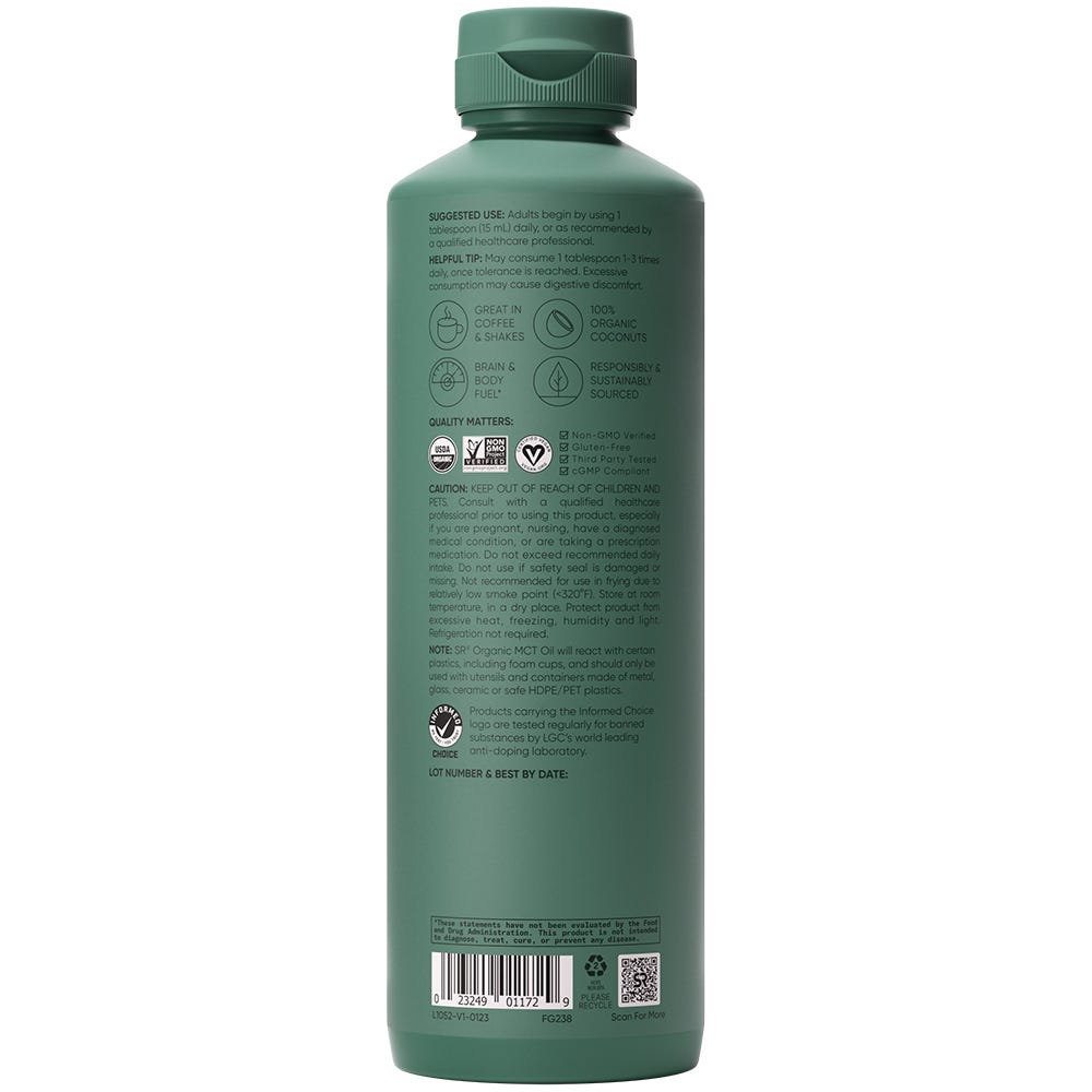 Sports Research Mct C8 Oil Organic - 437 ml