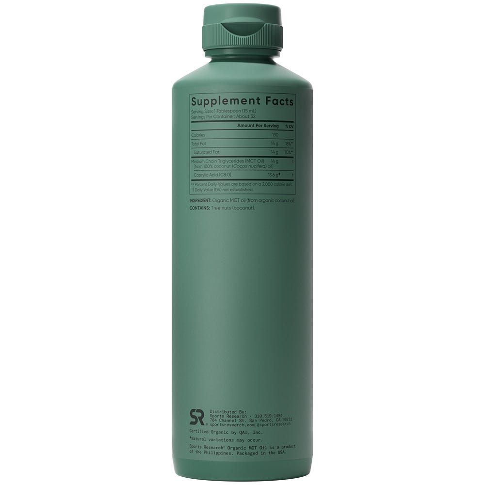 Sports Research Mct C8 Oil Organic - 437 ml