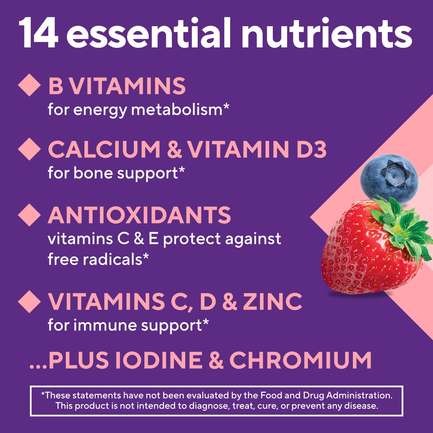 vitafusion Womens Multivitamin Gummies, Daily Vitamins for Women, Berry Flavored, 150 Count