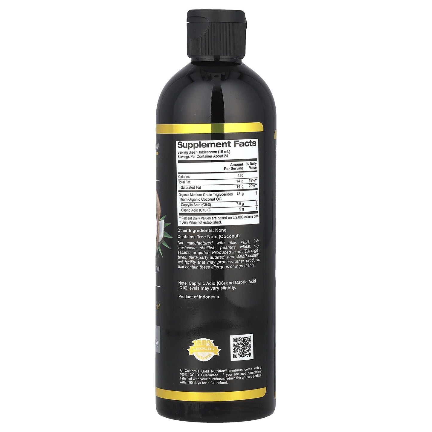 California Gold Nutrition Sport, Organic MCT Oil, Unflavored, 12 fl oz (355 ml)