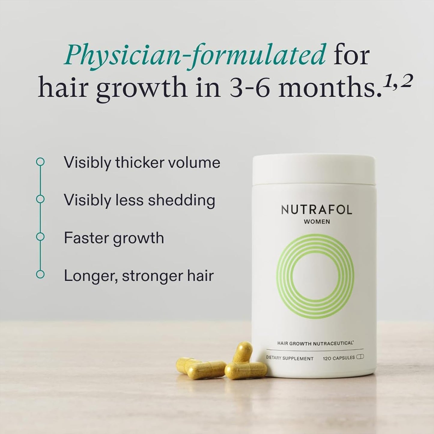 Nutrafol for Women Hair Growth Nutraceutical 120 caps