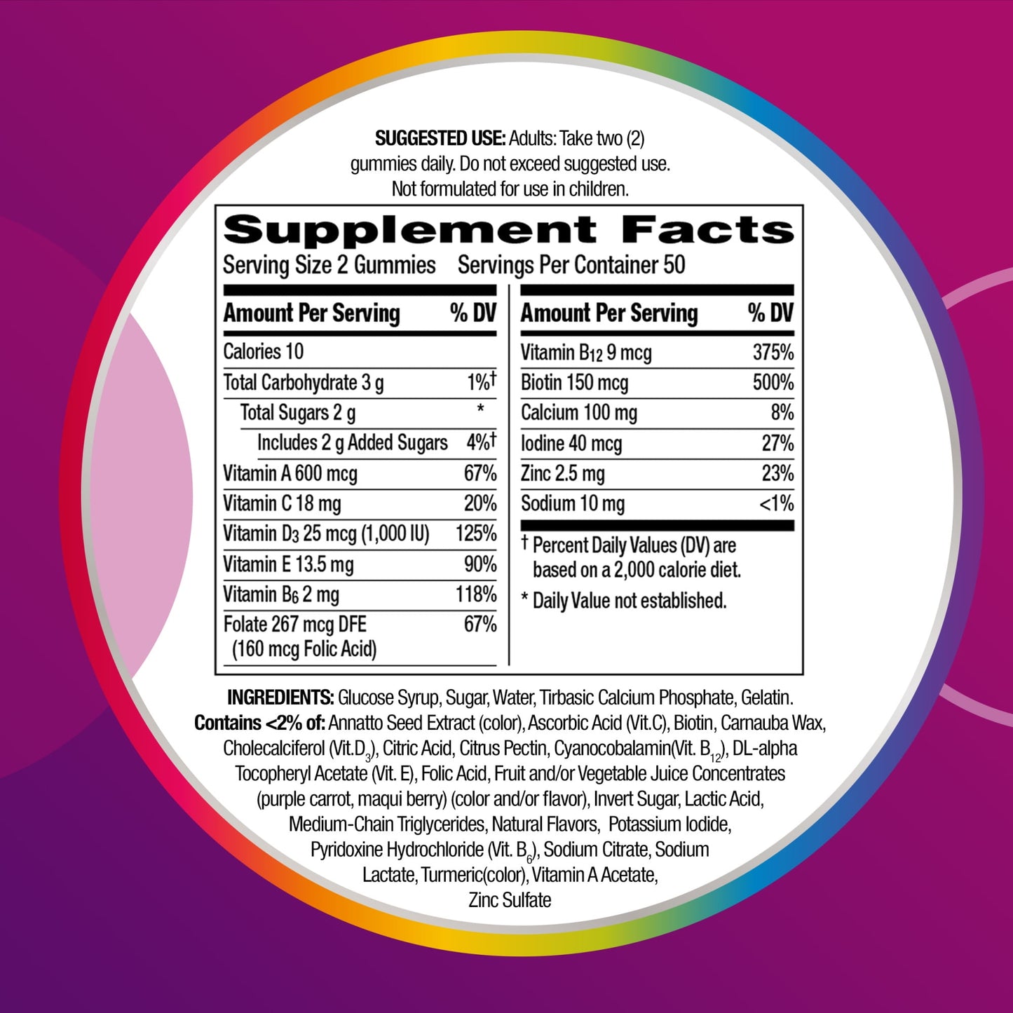 Centrum Multigummies Women's Gummy Vitamins, Multivitamin Supplement, Assorted Fruit, 170 Count
