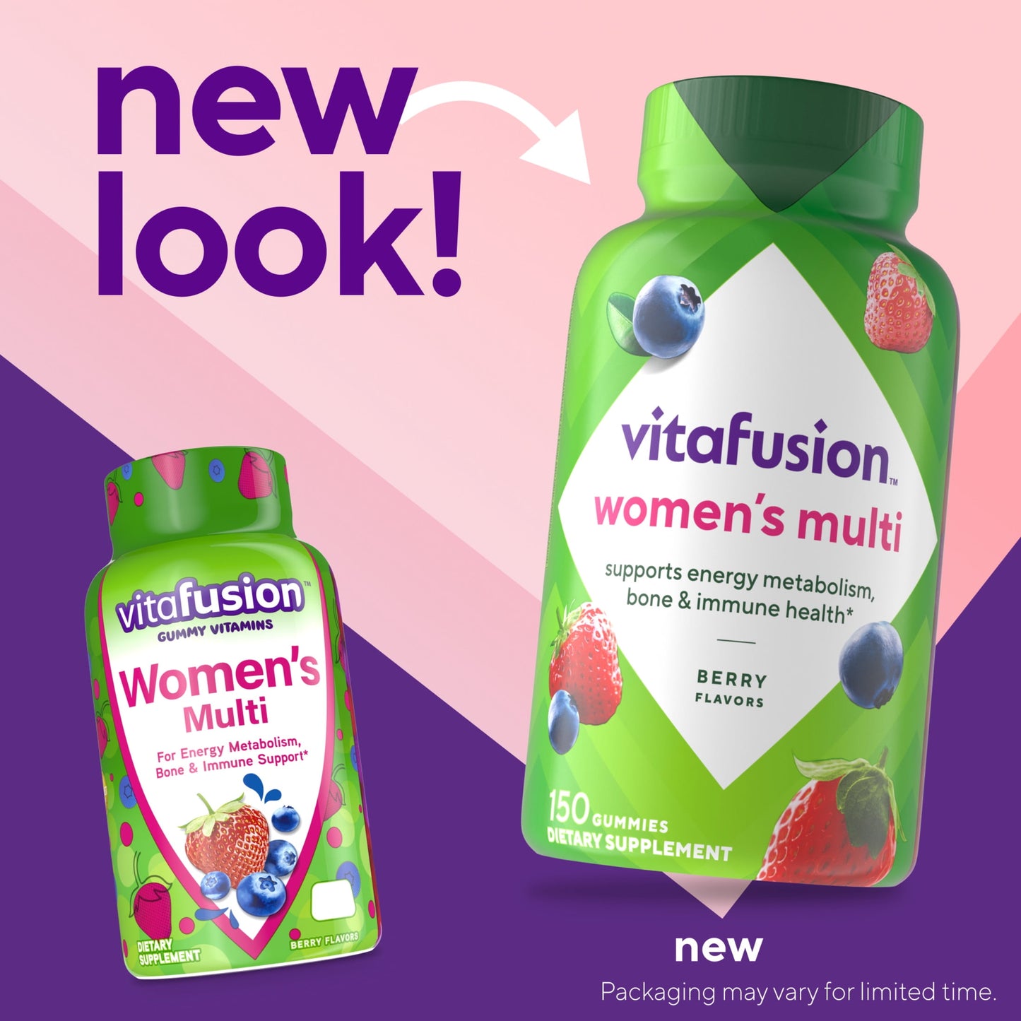 vitafusion Womens Multivitamin Gummies, Daily Vitamins for Women, Berry Flavored, 150 Count