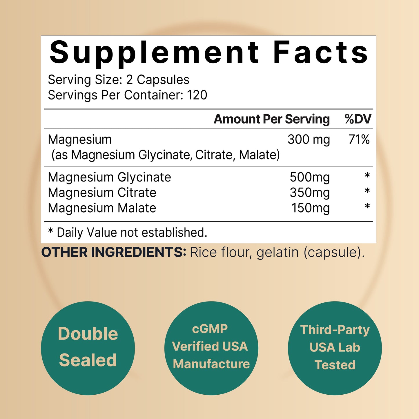 Triple Complex Magnesium Supplement, 240 Capsules