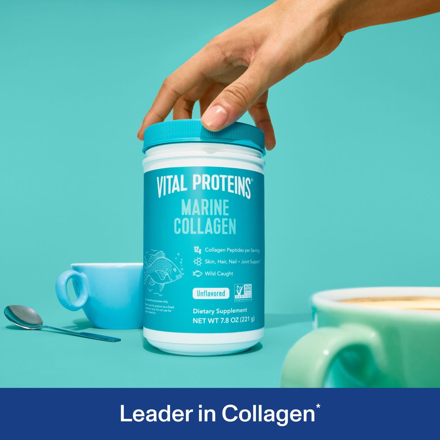 Vital Proteins Marine Collagen Peptides for Joint, Hair, Skin, and Nails Support Supplement Powder, 7.8 oz
