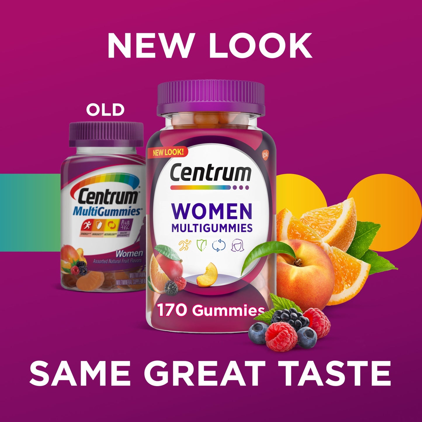 Centrum Multigummies Women's Gummy Vitamins, Multivitamin Supplement, Assorted Fruit, 170 Count
