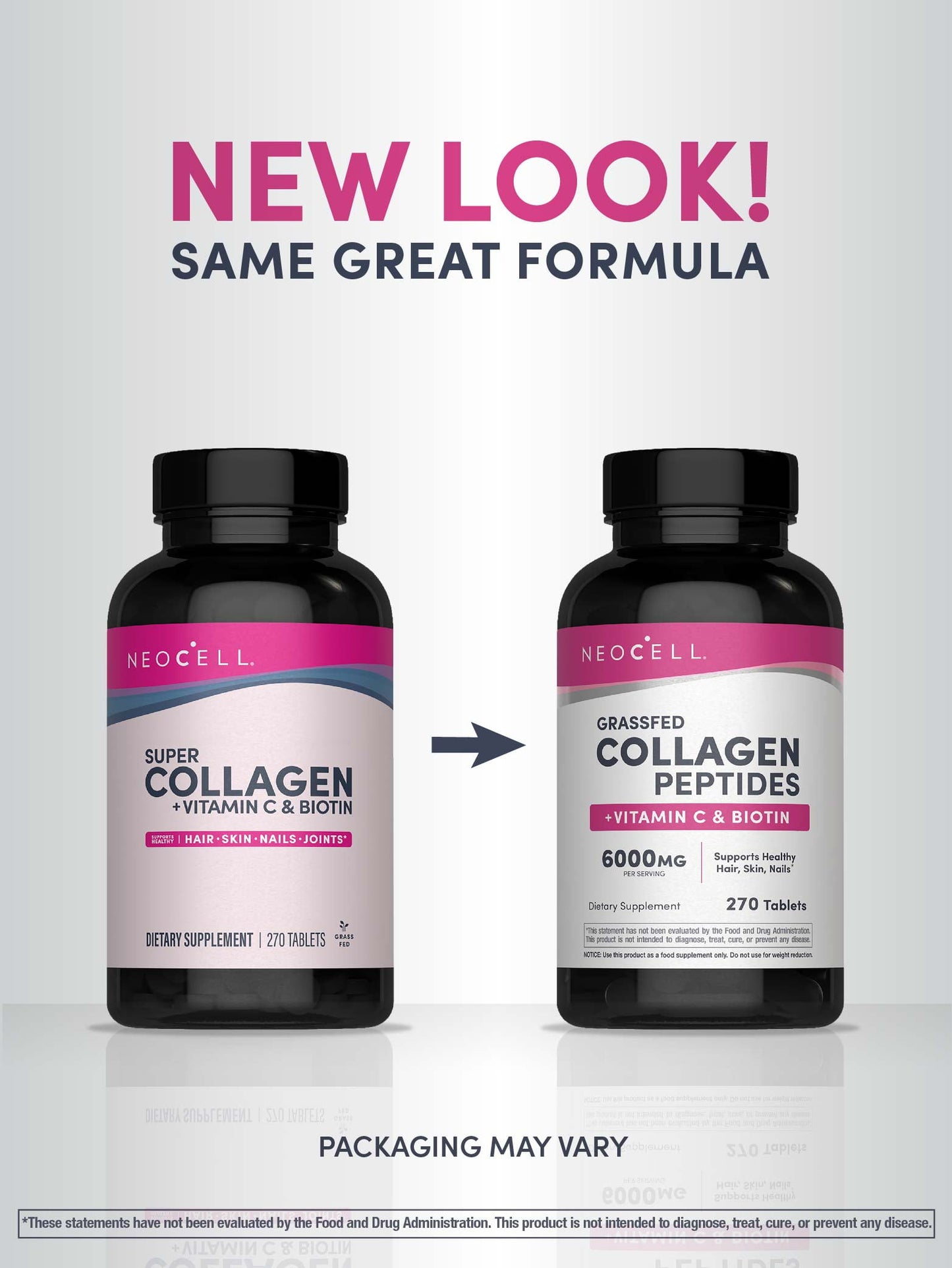 NeoCell Super Collagen + Vitamin C & Biotin Beauty Pills for Hair, Skin, Nail Support, 270 Tablets