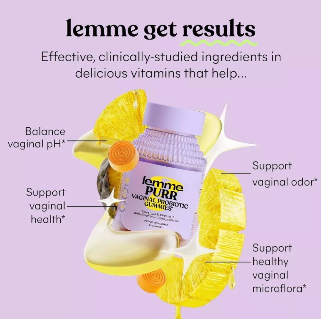Lemme Purr Vaginal Probiotics for Women 60 gummies