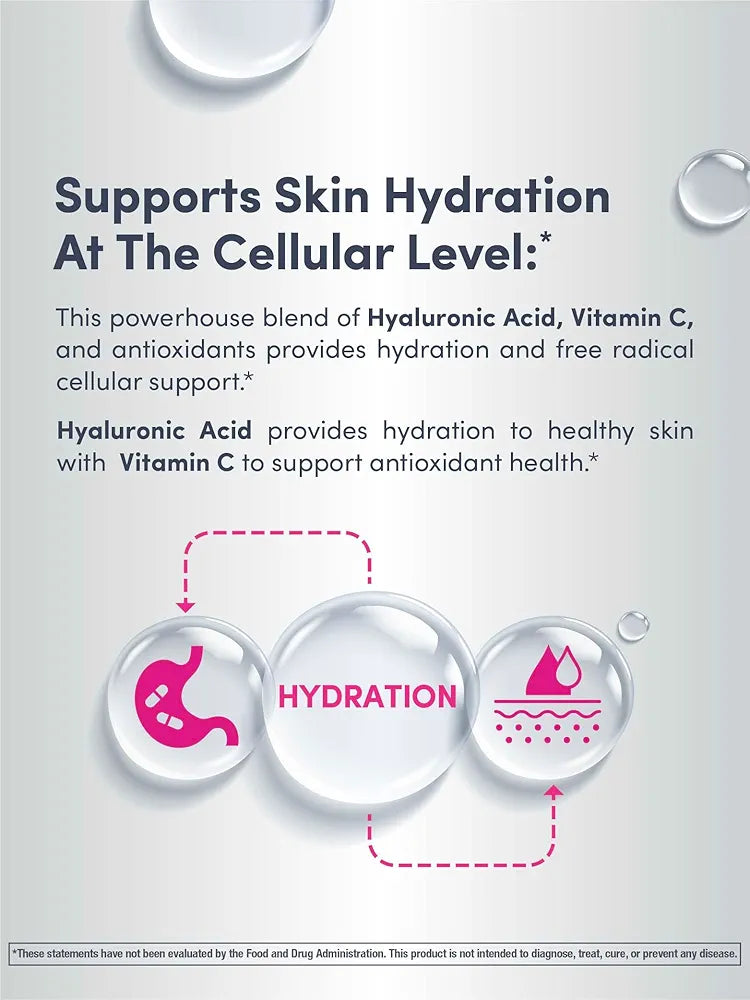 NeoCell Hyaluronic Acid Liquid with Vitamin C, Berry, 16 Fl Oz  - Packaging May Vary