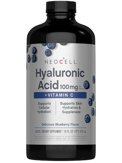 NeoCell Hyaluronic Acid Liquid with Vitamin C, Berry, 16 Fl Oz  - Packaging May Vary