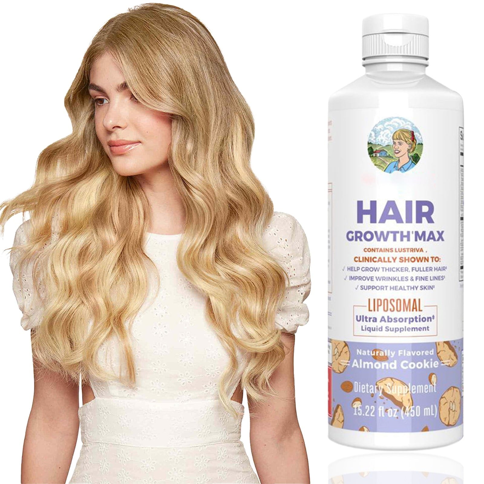 Maryruth's Biotin Hair Growth – 450Ml Max Liposomal Formula With 10,000Mcg Biotin & Pumpkin Seed Oil – Supports Thicker, Fuller Hair & Healthy Scalp