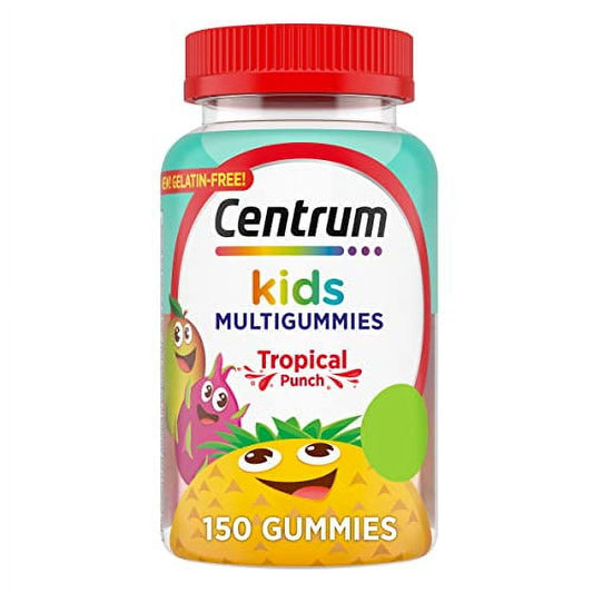 Centrum Kids Multivitamin Gummies, Tropical Punch Flavor Made with Natural Flavors, 150 Count, 150 Day Supply