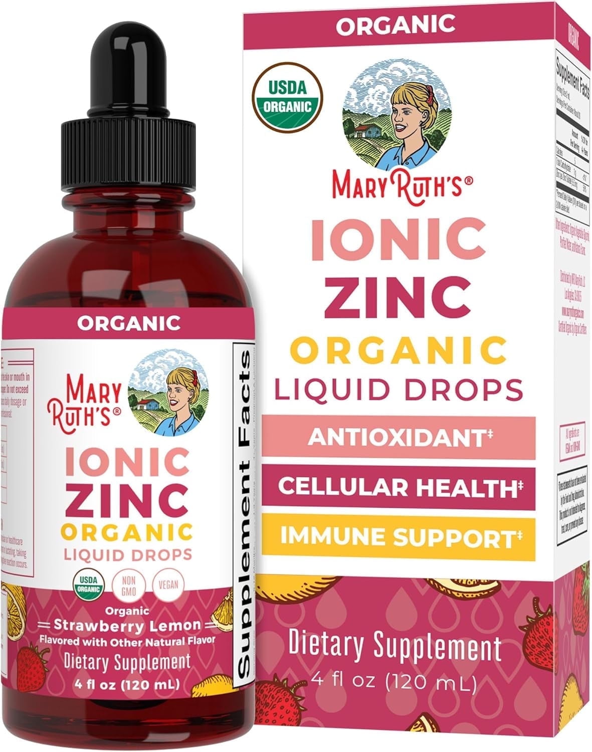 MaryRuth's Zinc Supplements Immune Support Ionic Zinc Kids Adults 40-Day Supply Zinc Sulfate Skin Care Supplement Vegan, Non-GMO, Gluten-Free, 40 Servings
