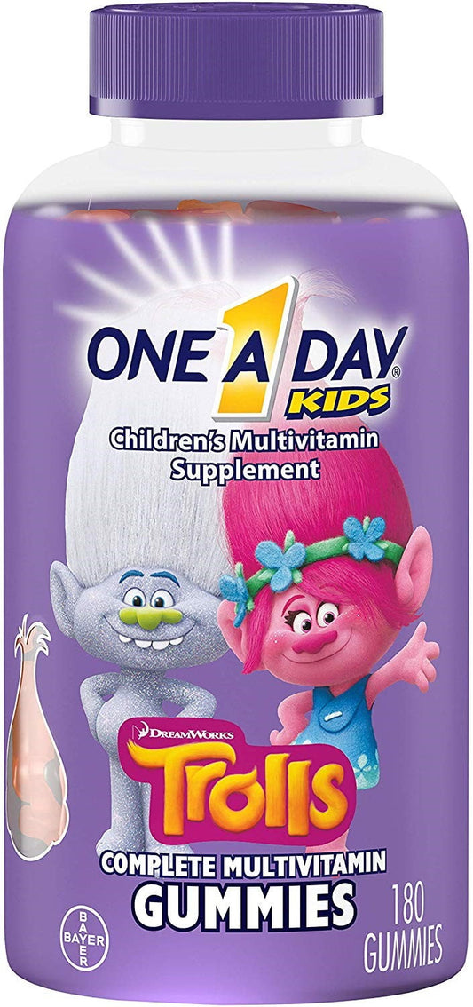 One A Day KIDS TROLLS GUMMIES 180 ct (Pack of 2)