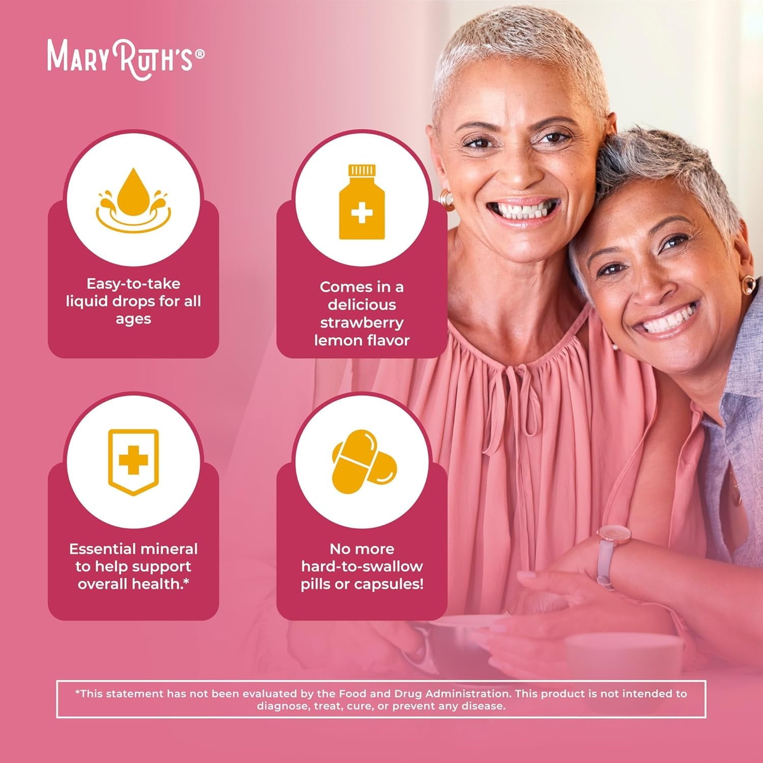 MaryRuth's Zinc Supplements Immune Support Ionic Zinc Kids Adults 40-Day Supply Zinc Sulfate Skin Care Supplement Vegan, Non-GMO, Gluten-Free, 40 Servings