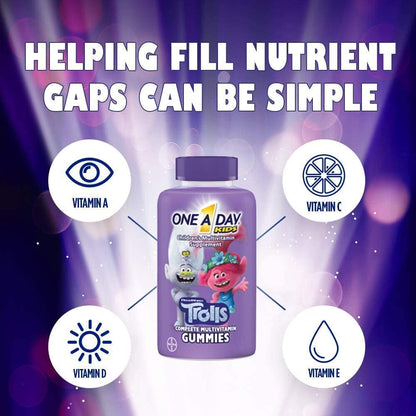 One A Day KIDS TROLLS GUMMIES 180 ct (Pack of 2)