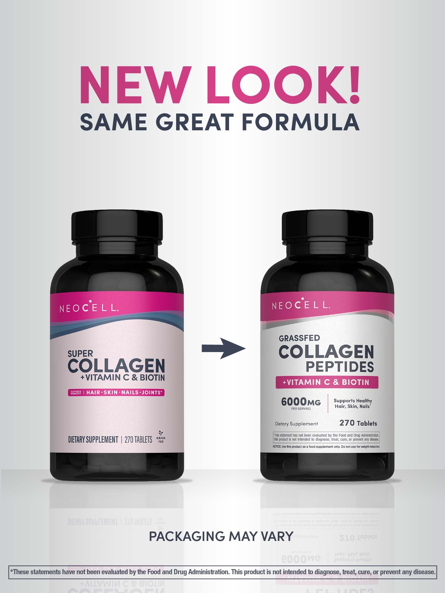 NeoCell Super Collagen + Vitamin C & Biotin Beauty Pills for Hair, Skin, Nail Support, 270 Tablets