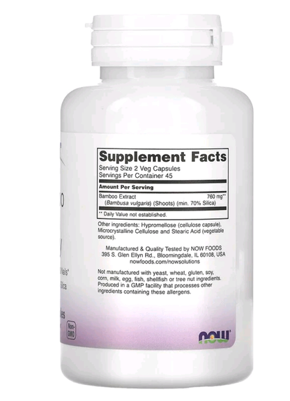 Bamboo Silica Beauty Veg Capsules