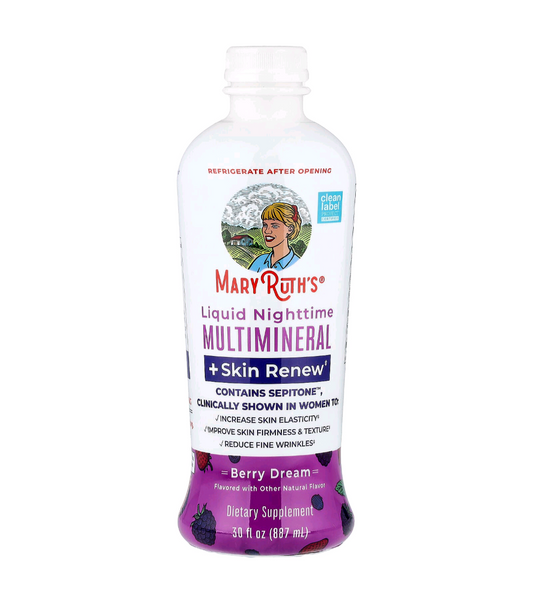MaryRuth Organics Liquid Nighttime Multimineral | No Melatonin | Bedtime Routine | Magnesium Citrate | Calcium | Zinc | Vitamin D3| Available in 4 Flavors | Vegan | Sugar Free | Gluten Free