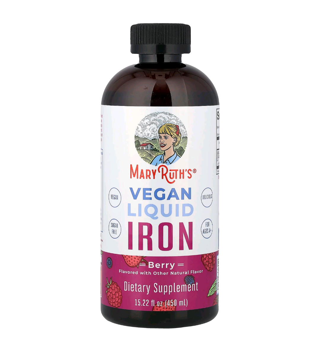 MaryRuths Iron Supplement for Women Men & Kids Liquid Iron Supplement for Women Men & Kids 450 ml