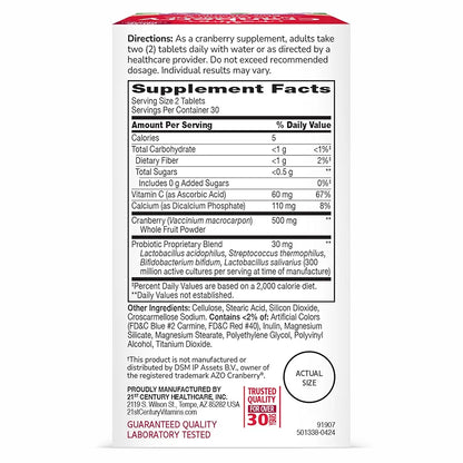 21st Century Cranberry Plus Probiotic 60 Tablets