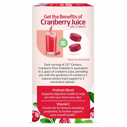 21st Century Cranberry Plus Probiotic 60 Tablets
